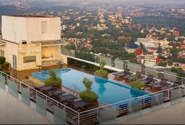 Double height condo with sky pool, cinema, room service, coffee shop,