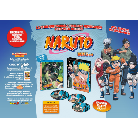 La quinta box de Naruto en Blu-ray, a la venta el 25 de enero