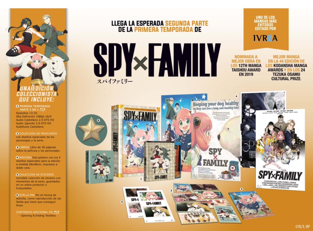 Spy X Family, Temporada 1 – Parte 2 a la venta en Blu-ray Coleccionistas A4 y DVD el 31 de enero