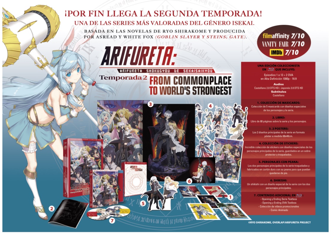 Arifureta, Temporada 2 a la venta en Blu-ray Coleccionistas y DVD el 26 de febrero