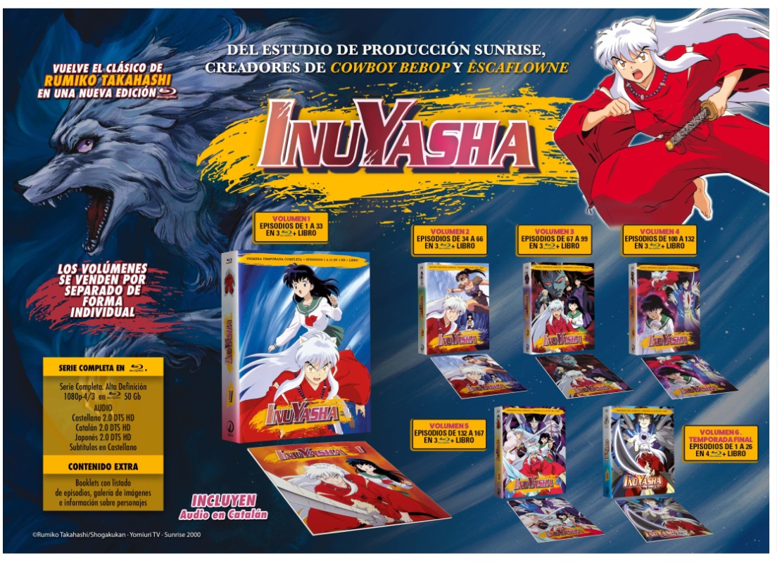 El 26 de febrero también saldrán los packs Blu-ray de InuYasha en Scanavo