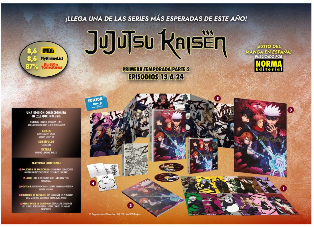 Jujutsu Kaisen, Temporada 1 – Parte 2 a la venta en Blu-ray Coleccionistas y DVD el 26 de febrero