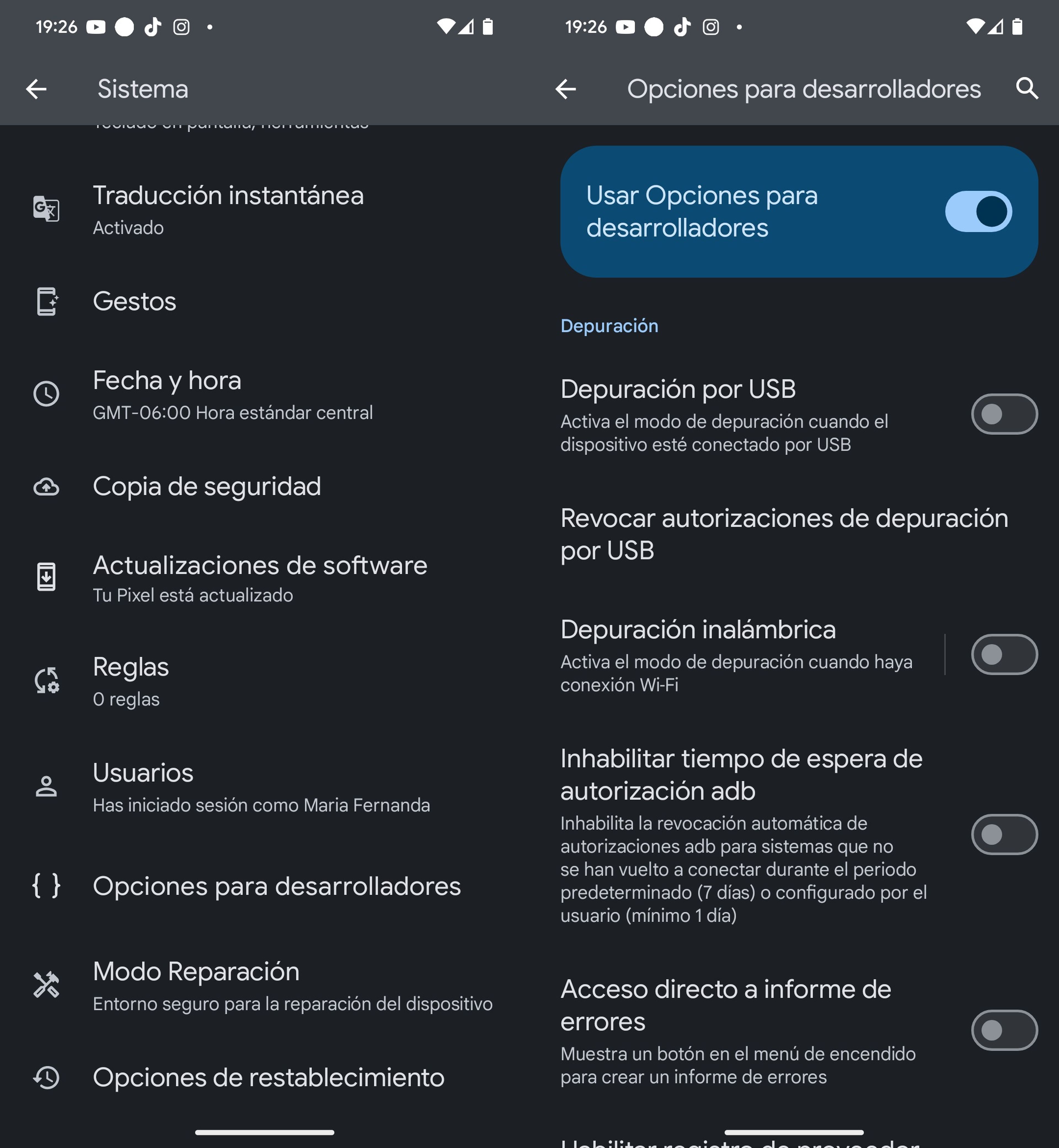 Modo dios en Android