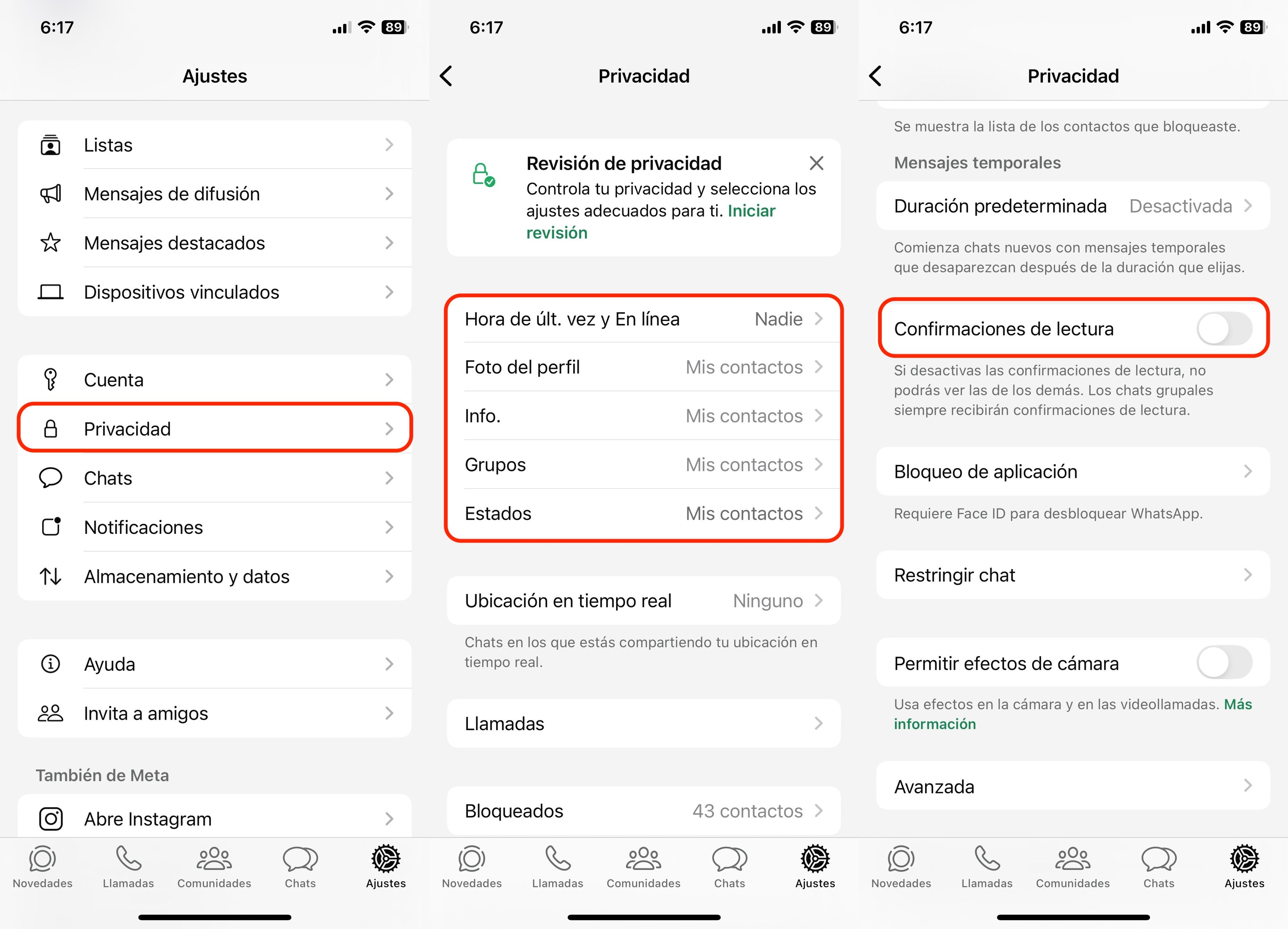 Cómo activar el modo invisible en WhatsApp