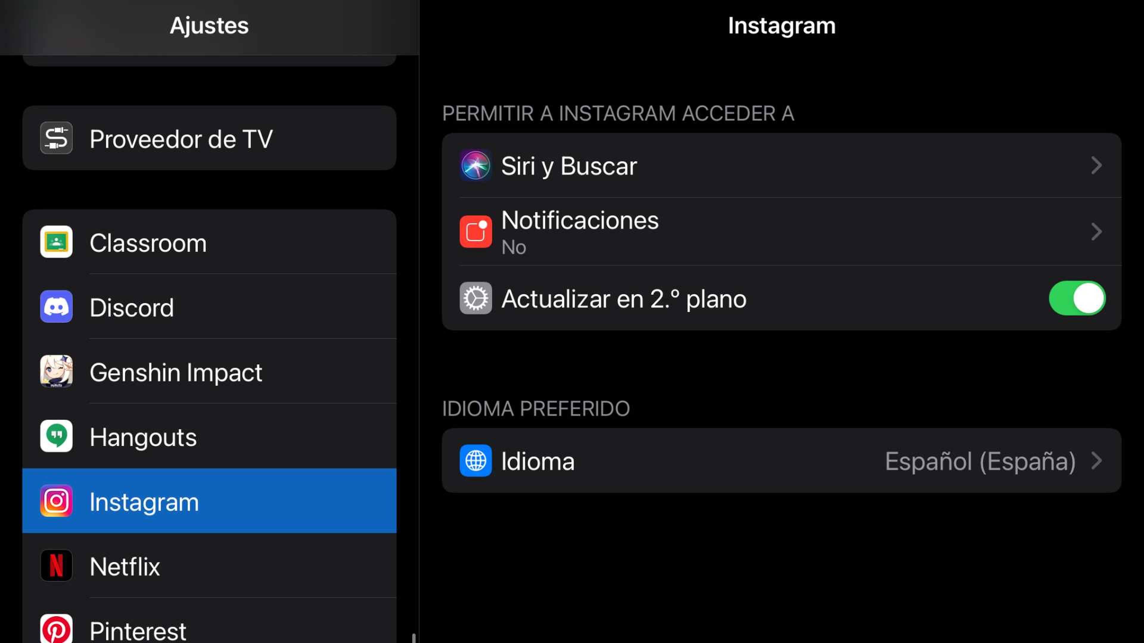 Permisos en apps de iPhone