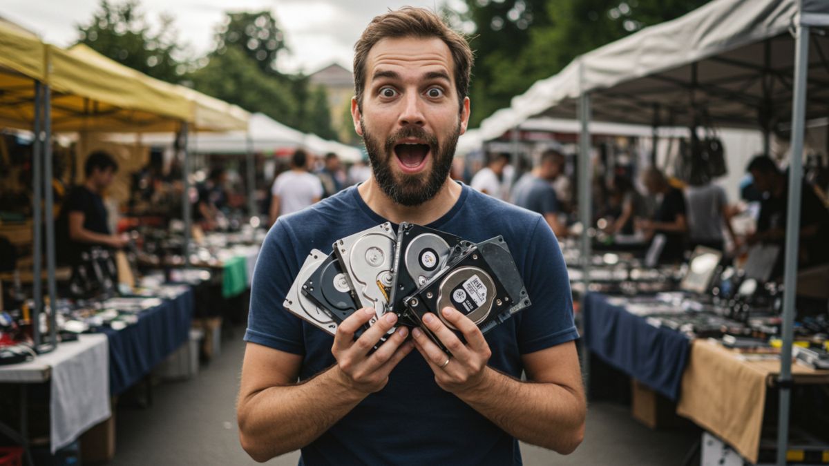 Compra varios discos duros de 5 euros en un mercadillo y descubre algo realmente sorprendente