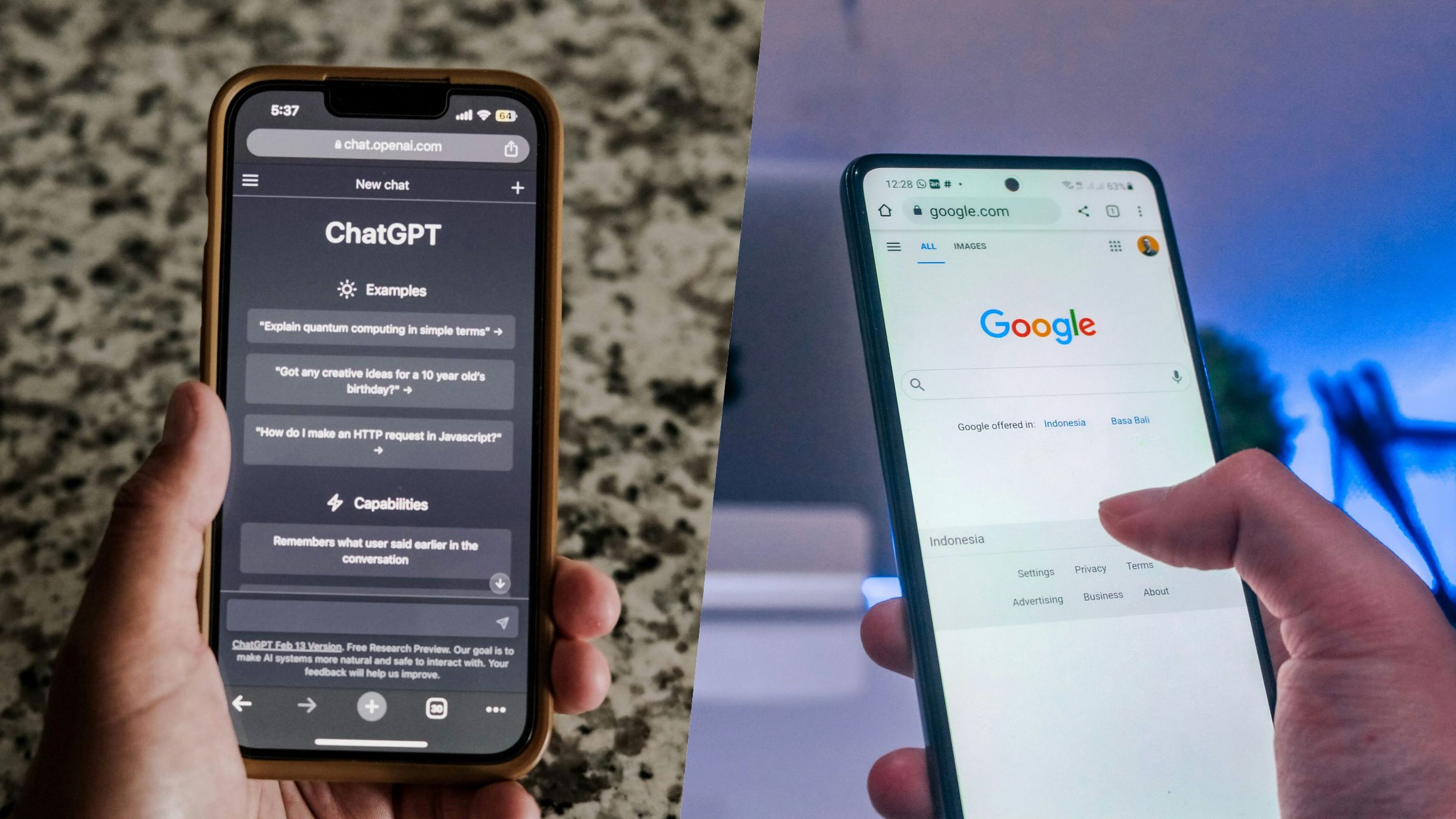 Google y ChatGPT desde el móvil
