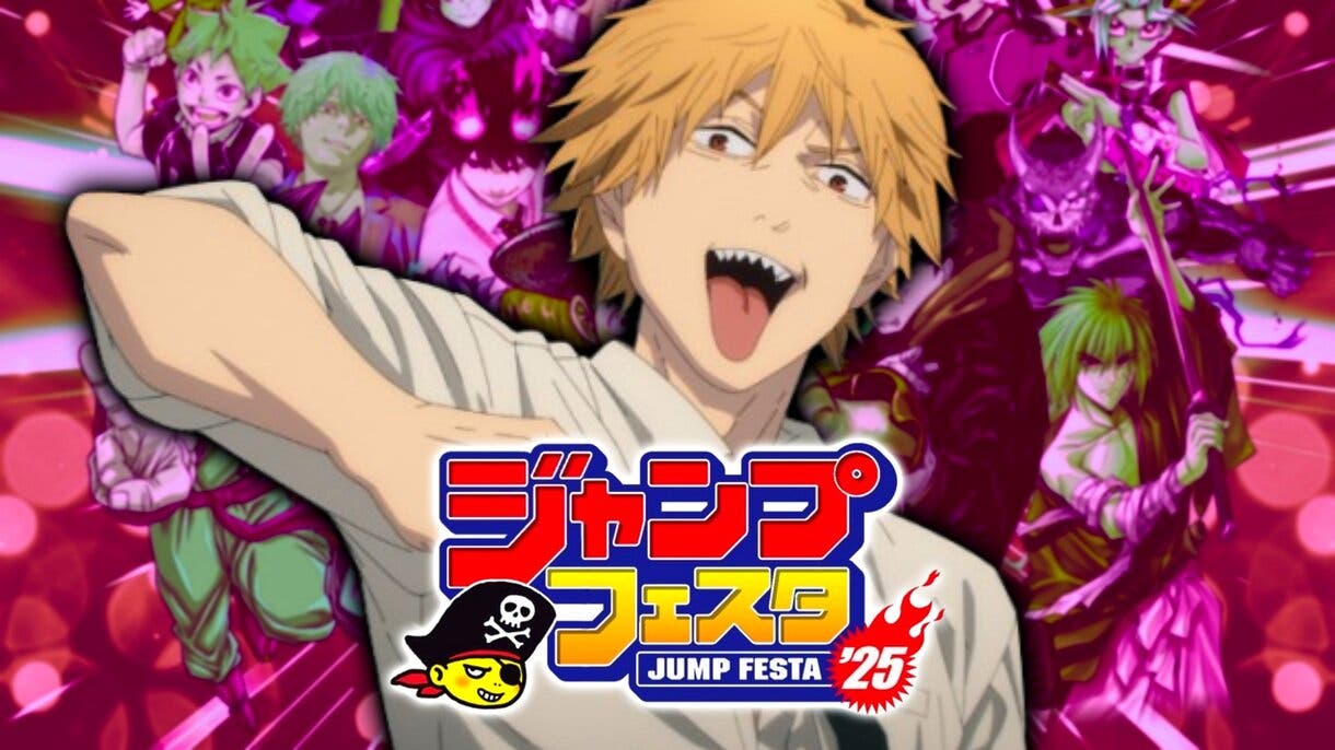 Denji con el logo de Jump Festa 2025