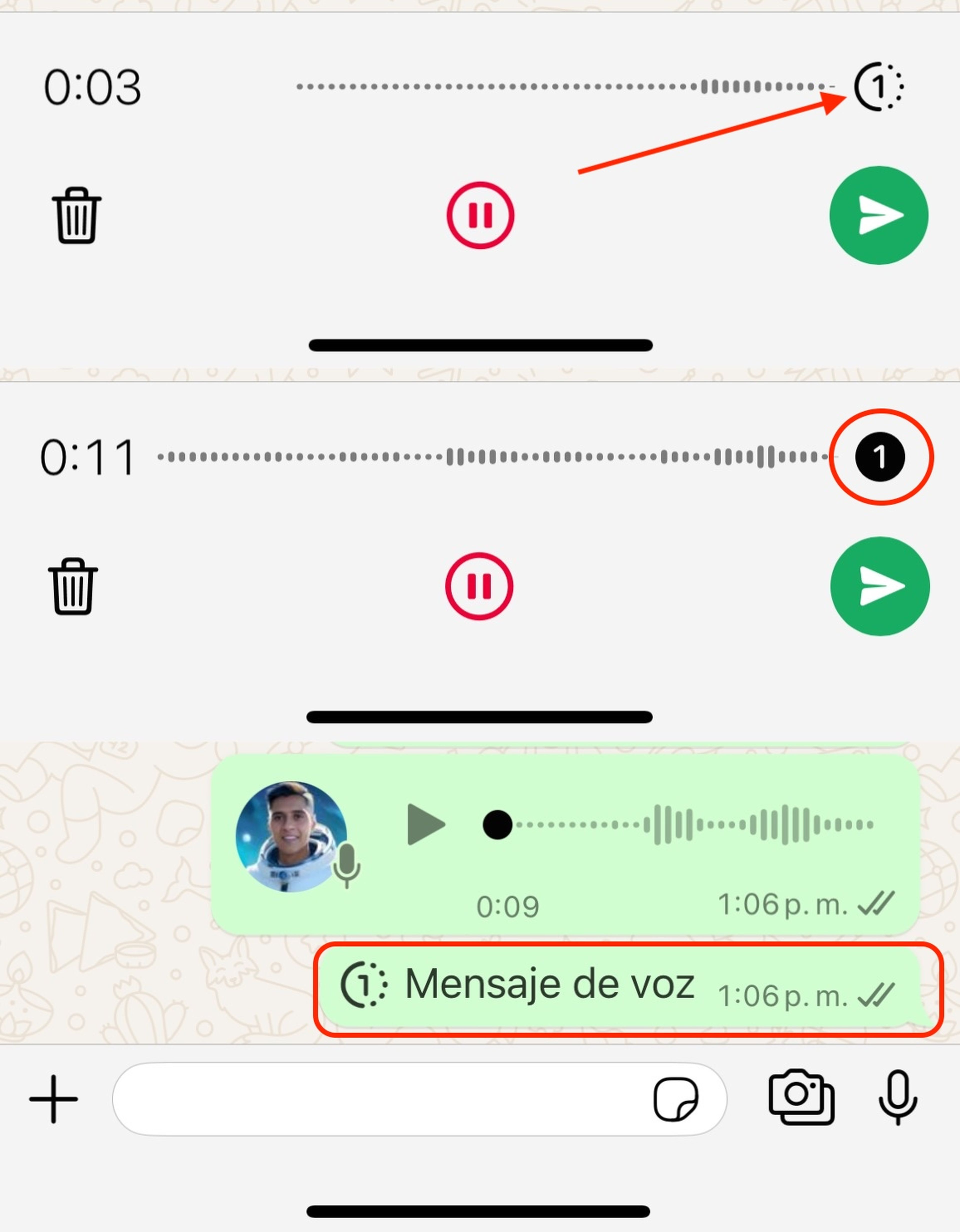 Los mensajes de voz efímeros llegan a WhatsApp