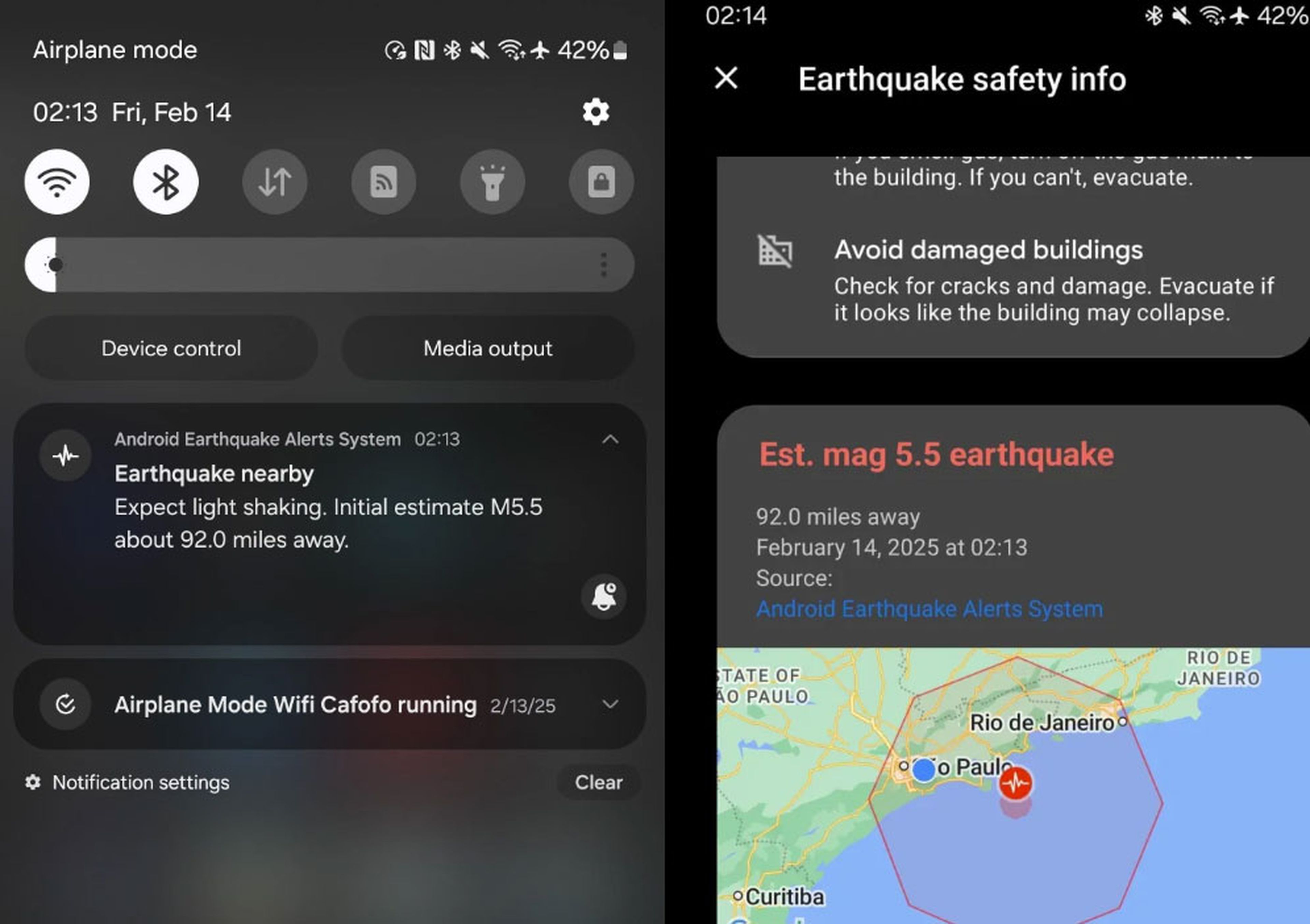 El sistema de alertas sísmicas de Android falla en Brasil y Google lo desactiva temporalmente