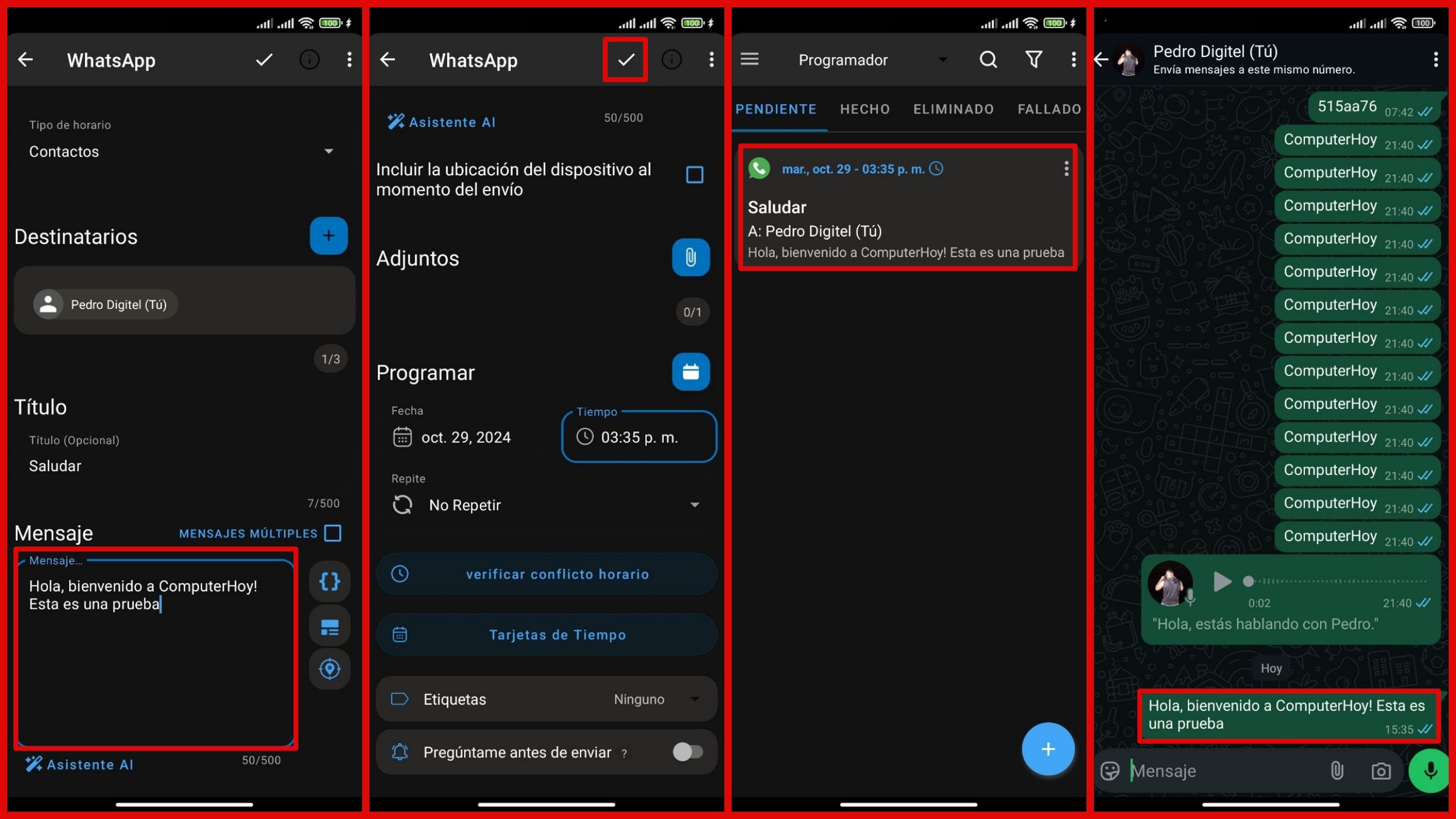 Programar mensajes con SKEDit en WhatsApp