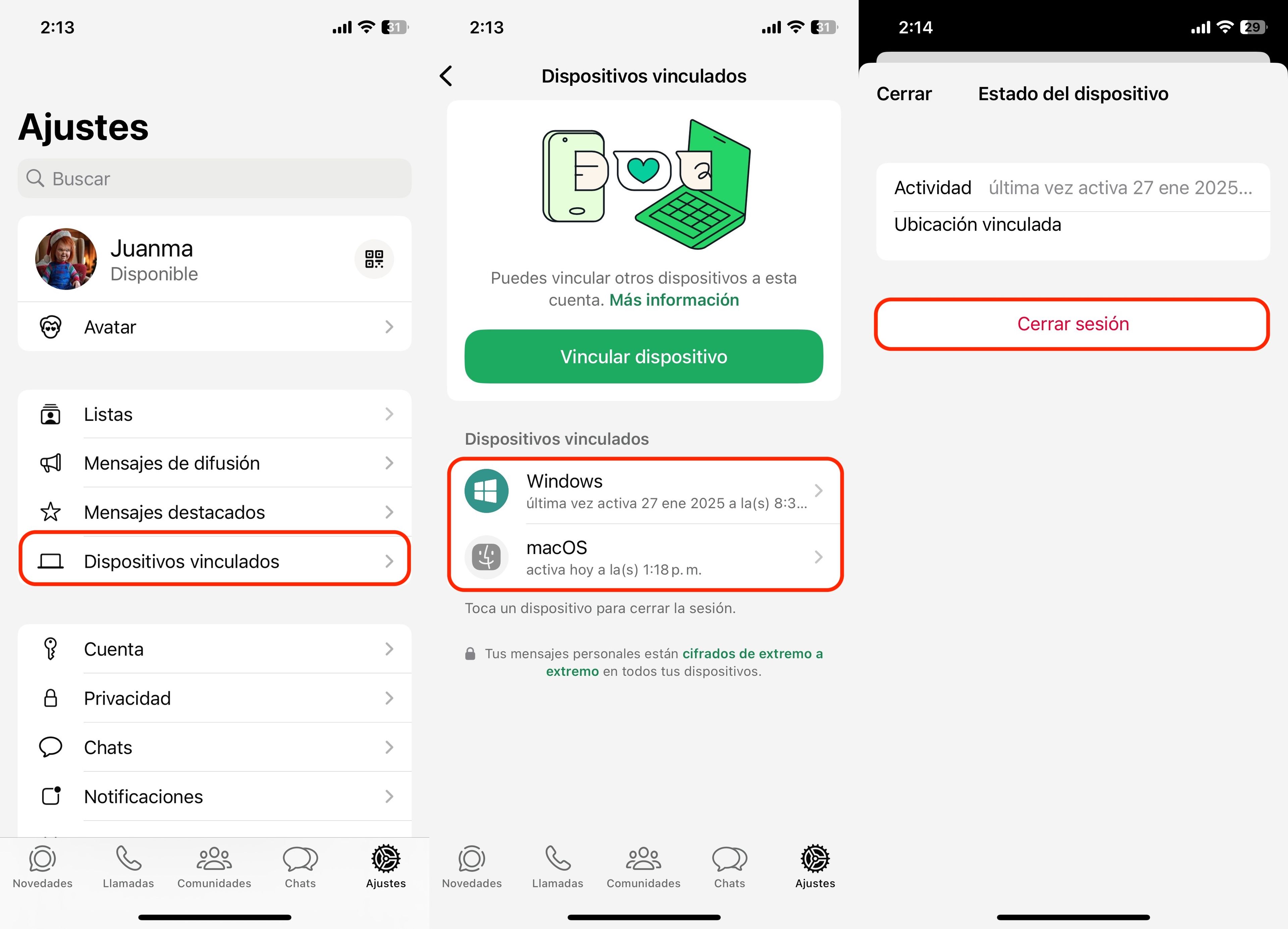 ¿Cómo desactivar la función Dispositivos vinculados para proteger tu cuenta de WhatsApp?