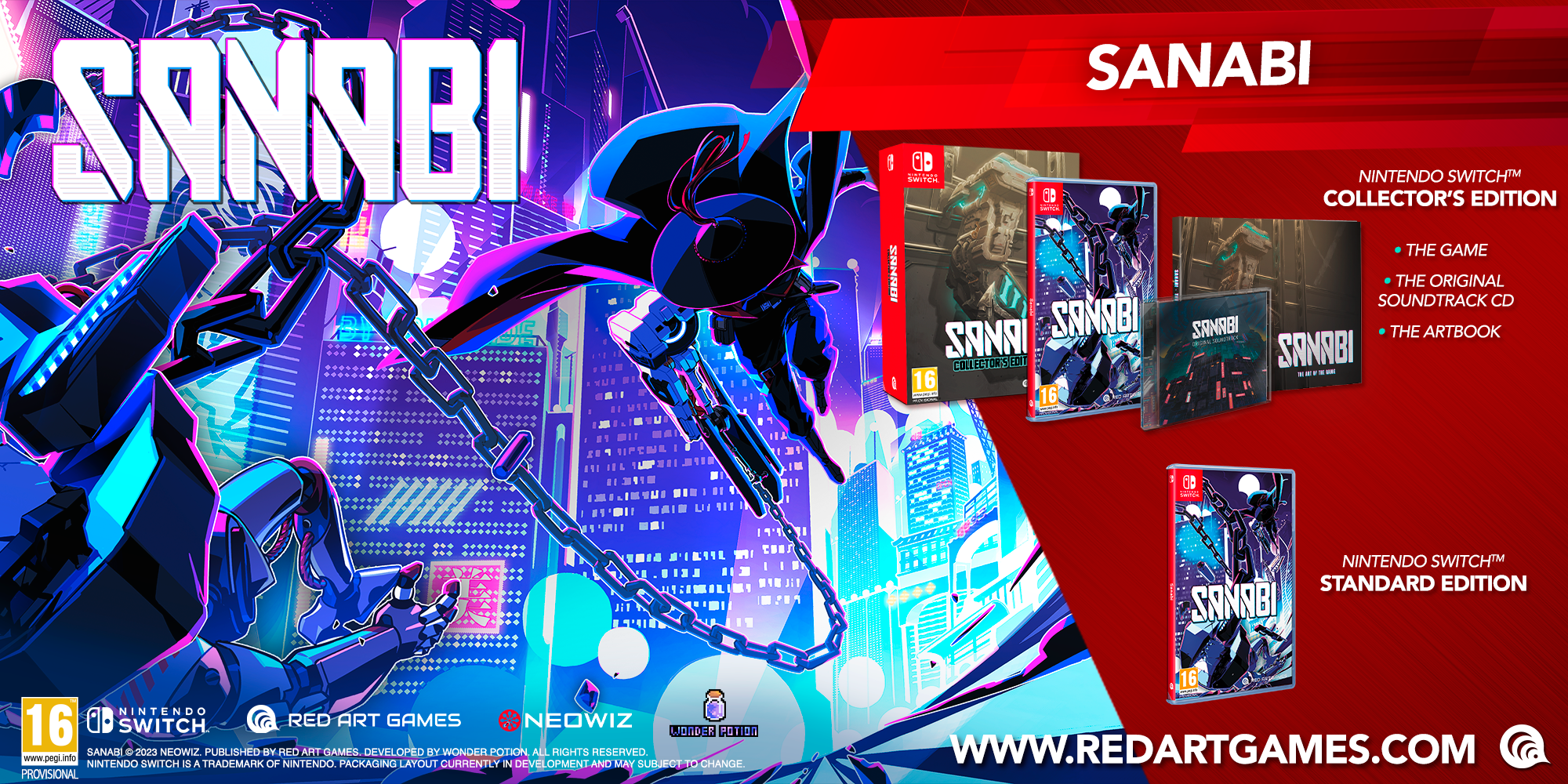 SANABI llegará con dos ediciones en formato físico para Nintendo Switch